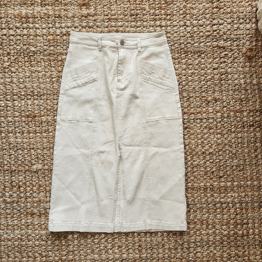 Denim maxi skirt size 4 or 27